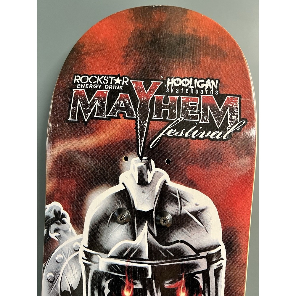 Rockstar Energy Mayhem Festival Skull Skateboard Deck Hooligan – Display Board - Picture 3 of 6